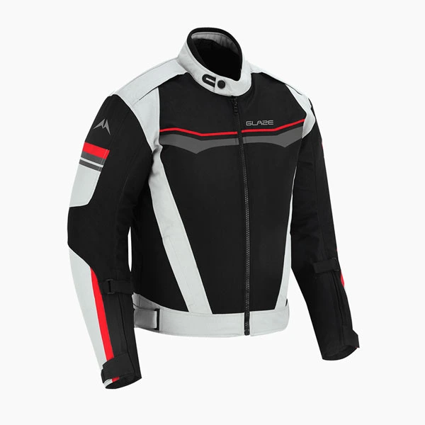 Bandit Black Red Motorcycle Jacket 3/4 View