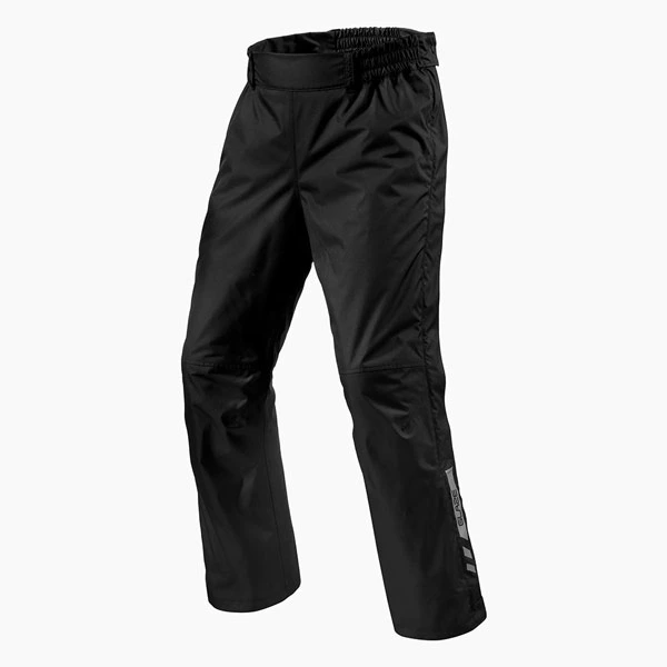 RainForce Black Motorcycle Rain Pants – 3/4 Front View