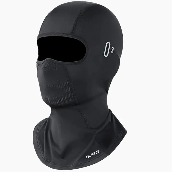 Flexton Black Motorcycle Balaclava Full Face Mask – 3/4 View