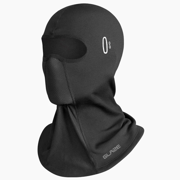 Warmio Black Motorcycle Balaclava Full Face Mask – 3/4 View