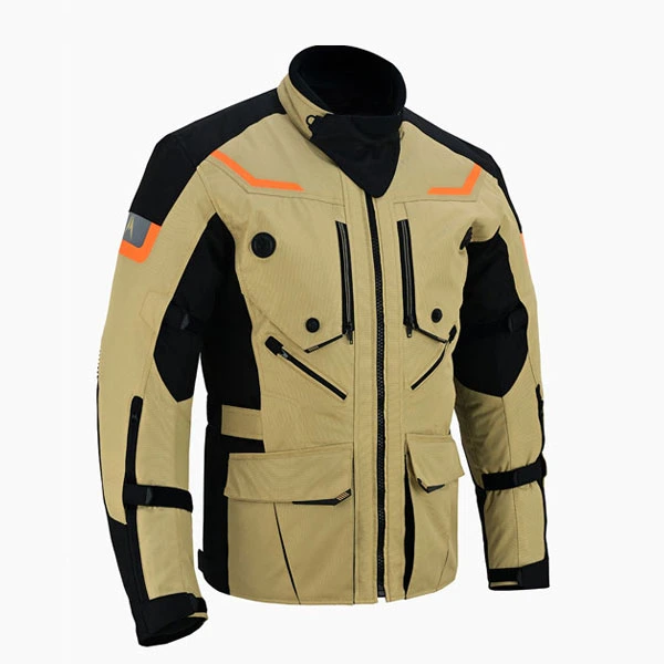 Kivex Tan Black Motorcycle Touring Jacket 3/4 View