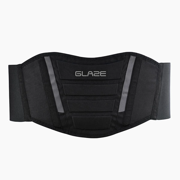 Lumbar Black Motorcycle Kidney Belt Front View