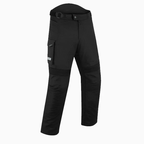 Falcon Black motorcycle riding pants 3/4 view
