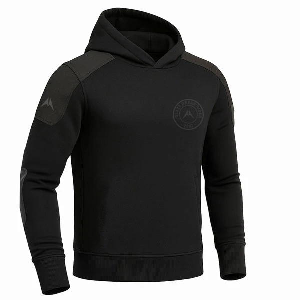 Blackcell Black Armored Kevlar Motorcycle Hoodie 3/4 View