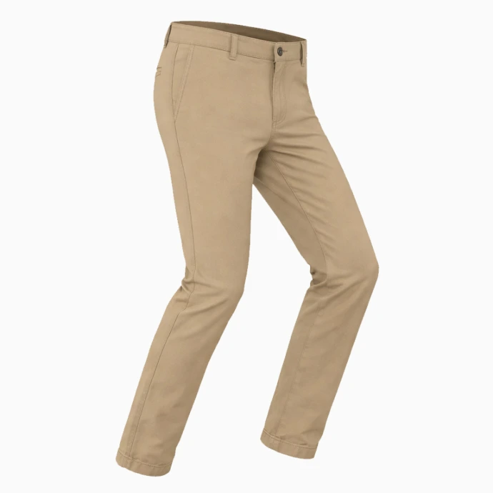 Kevtor Beige Motorcycle Chino Pants 3/4 View