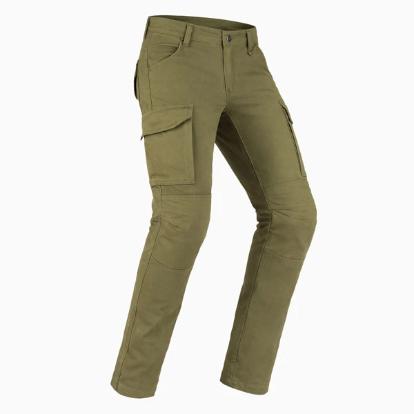 Nomexia Olive Motorcycle Cargo Pants 3/4 View