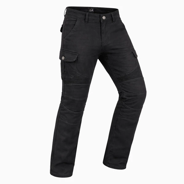 Ravlor Black Motorcycle Cargo Pants 3/4 View