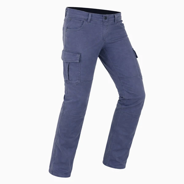 Velrax Blue Motorcycle Cargo Pants 3/4 View