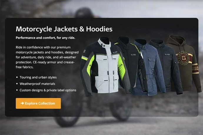 Motorcycle Jackets & Hoodies Motorcycle jackets and riding hoodies category